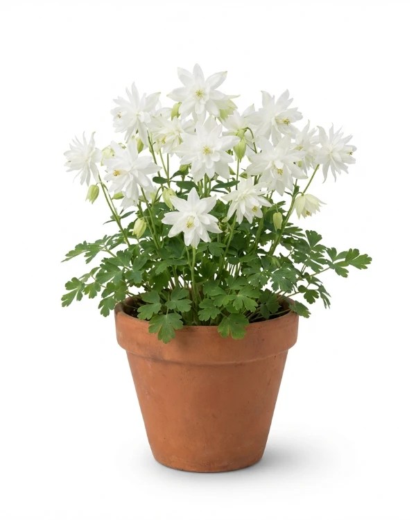 Akleja — Aquilegia vulgaris stellata 'White Barlow'