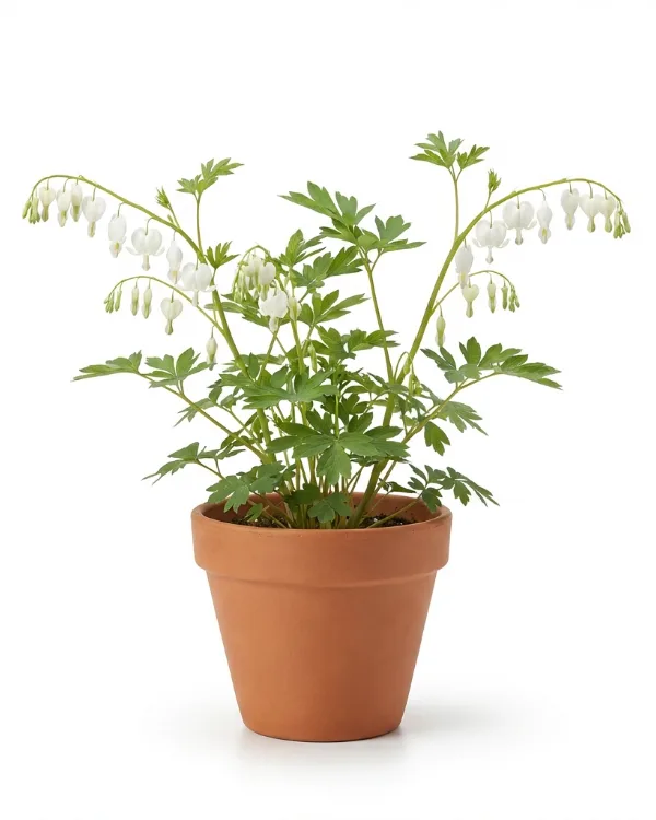 Löjtnanshjärta (liten kruka) — Lamprocapnos spectabilis 'Alba' (liten kruka)