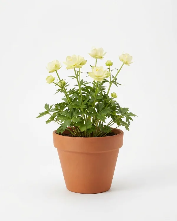 Trädgårdssmörboll — Trollius cultorum 'Alabaster'